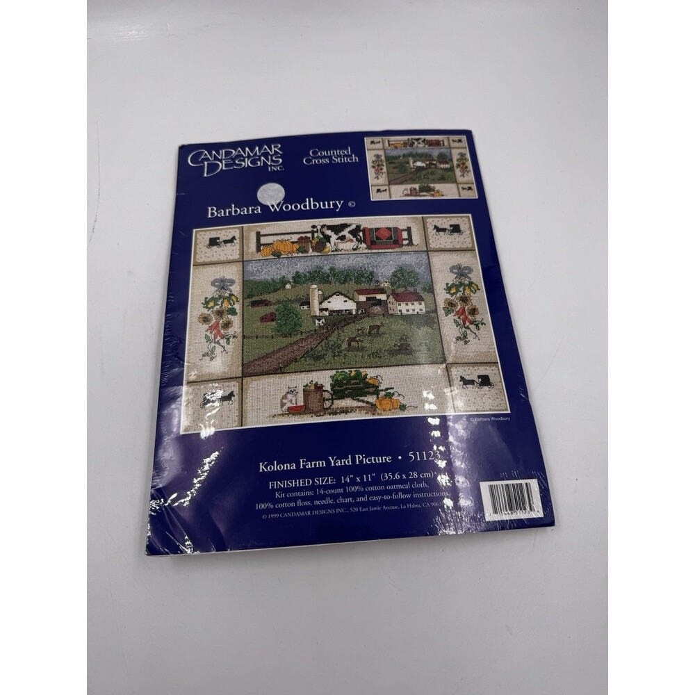 Candemar Designs Inc. Counted Cross Stitch KOLONA FARM YARD PICTURE 14"x11"